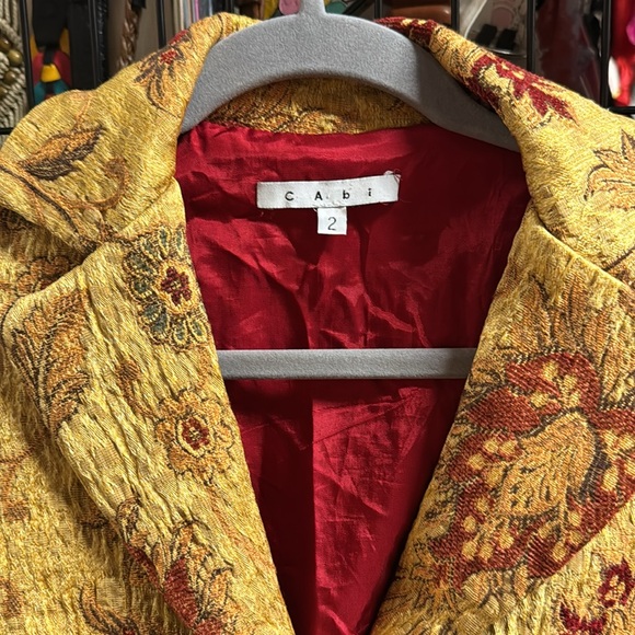 Cabi Tapestry Floral Print Fall 3 Button Blazer - Picture 5 of 6